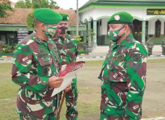 Pulang Tugas Aparat Teritorial, Kedatangan 2 Prajurit Disambut Dandim