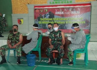 353 Prajurit Kodim Lamongan Masuk Vaksinasi Tahap Kedua