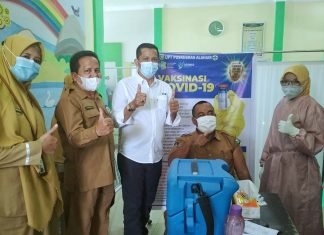 Bupati dan Wakil Bupati Tinjau Vaksinasi Tahap II Untuk Para Guru