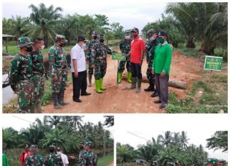 Kasi Ter Korem 031/WB Tinjau Hasil Aukas Jalan Suak Temenggung