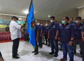 Dihadiri Bupati dan Wabup, Zulmansyah Sekedang Lantik Pengurus PWI Rohil
