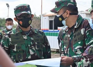 Pembangunan Asrama Yonif 516 Ditinjau Pangdam Brawijaya