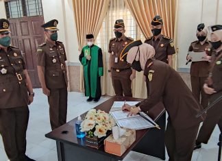 Resmi Jabat Kasi Intel Kejari Pelalawan, Fusthathul Diminta Segera Menyesuaikan Diri dan Laksanakan Tugas Pokok