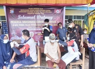 Wabup H.Syamsuddin Uti Tinjau Vaksinansi