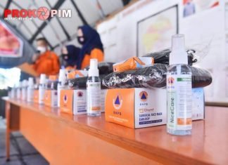 Wabup Inhil Salurkan Masker 40.000 Pcs, Hand Sanitizer 8.200 botol dan Sabuk Mandi 8.200