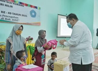 Sekda Hadiri Kegiatan Peduli Keluarga Gizi Buruk Inhil