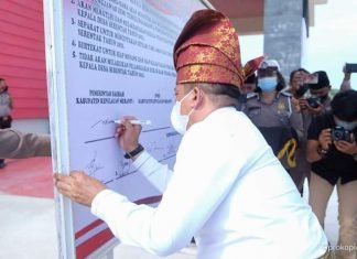 Bupati Meranti Pimpin Deklarasi Pilkades 2021 Aman dan Damai