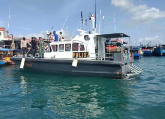 Satpolair Polres Binta Patroli Laut Bersama TNI dan Pemerintah Kecamatan Bintan Timur