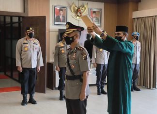 Kapolda Riau Lantik AKBP Wendry Purbiyantoro SH Sebagai Direktur Binmas