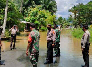 Sejumlah Ruas Jalan di Rohul Tergenang Banjir