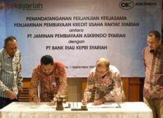 BRK Syariah Resmikan Kerja Sama Penjaminan Pembiayaan dengan Askrindo Syariah