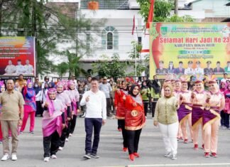 Lomba Senam Kreasi Meriahkan HUT Rohil ke-23