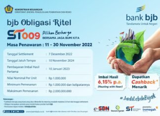 Pesan ST009 di bank bjb, Dapat Imbal Hasil dan Cashback Menarik