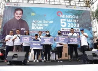 Sinergi PLN dengan Stakeholders Sukseskan Jalan Sehat HUT ke-25 BUMN