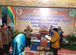 Margono Resmi Dilantik Sebagai Ketua DPD IKJR Rohul