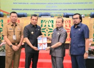 DPRD Kota Pekanbaru Paripurna LKPj Tahun 2022