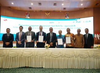 PLN – Total Eren – Adaro Power – PJBI Tandatangani PJBTL PLTB dengan Teknologi BESS Pertama di Indonesia