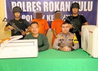 Polsek Kepenuhan Tangkap dua Tersangka Pencurian AC