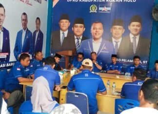 DPC Demokrat Rohul Umumkan Nomor Urut Balon Legislatif
