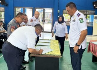 Dishub Bengkalis Teken Pakta Integritas dan Perjanjian Kinerja Tahun 2024