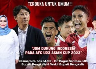 Pemkab Bengkalis Gelar Nobar Timnas Indonesia Lawan Uzbekistan