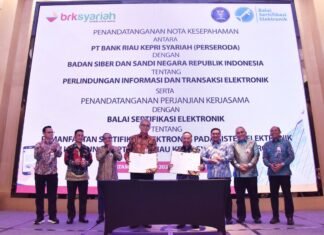 BRK Syariah Bersama BSSN dan BSrE MoU Tentang Perlindungan Informasi Transaksi dan Pemanfaatan Sertifikat Elektronik