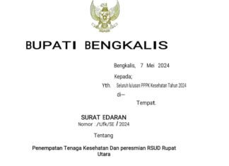 Hoak, Surat Edaran Penempatan Nakes dan Peresmian RSUD Rupat Utara