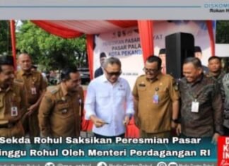 Menteri Perdagangan RI Resmikan 2 Pasar di Pekanbaru