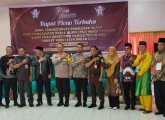 KPU Gelar Rapat Pleno Terbuka PSU 31 TPS di Kecamatan Tambusai Utara
