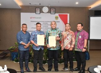 BRK Syariah Teken MoU dengan Bupati Lingga Dukung Perekonomian Rakyat