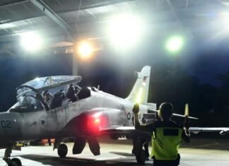 Lanud Roesmin Nurjadin Gelar Latihan Terbang Malam
