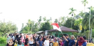 Gebyar, USP Sinar Harapan BUMDes Halwah Pedekik Gelar Jalan Sehat Berhadiah, Warga Antusias