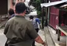 Pengemis Wanita Kabur Saat Diamankan Satpol-PP dan Dinsos Pekanbaru