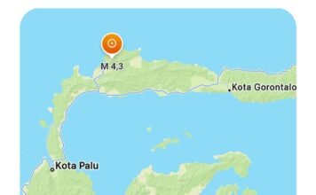 Tolitoli Sulteng Diguncang Gempa 4,3 Magnitudo