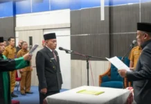 Lantik Pj Sekda Yusmar, Bupati Anton Berharap Kinerja Birokrasi Maksimal