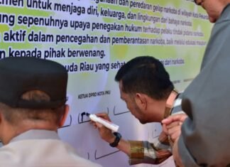 Peresmian Kampung Tangguh, Pimpinan DPRD Pekanbaru Dukung Gerakan Kampung Bersih Narkoba