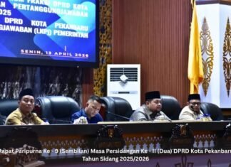 DPRD Pekanbaru Paripurna Penetapan Pansus Pembahasan LKPJ Pemko tahun 2025