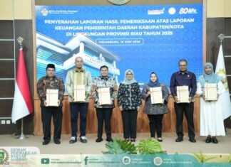 Bengkalis Kembali Raih Opini WTP Ke-13, Ketua DPRD Hadiri Penyerahan LHP