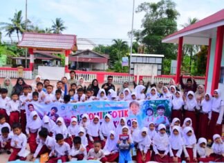 Diskominfotik Bengkalis Edukasi Siswa SD Negeri 5 Penggunaan Gawai, Bullying dan Hoaks