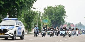 Bupati Bengkalis Lepas Pawai dan Pembagian Gebyar Scooter Lancang Kuning