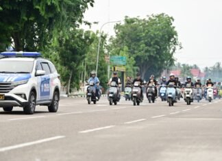 Bupati Bengkalis Lepas Pawai dan Pembagian Gebyar Scooter Lancang Kuning