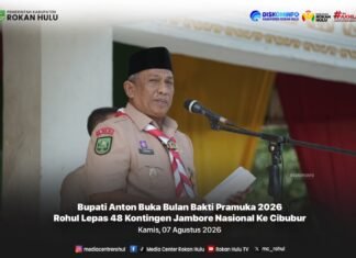 Bupati Anton Buka Bulan Bakti Pramuka 2026, Lepas 48 Kontingen Jambore Nasional ke Cibubur