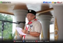 Bupati Anton Lantik PAW Kwarcab Pramuka Rohul Masa Bakti 2024–2029